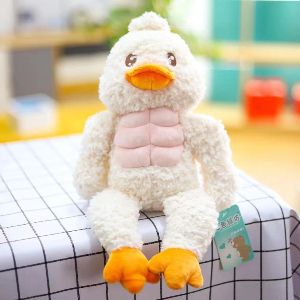 Plushies Muscular Duck Stuffed Animal Fluffy Soft Muscle Frog Doll  Home Decor