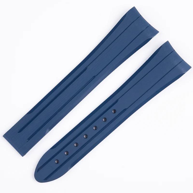 20mm Soft FKM Fluororubber Rubber Watch Band Watchband for Omega Strap Speedmaster Professional Accessories X Swatch MoonSwatch