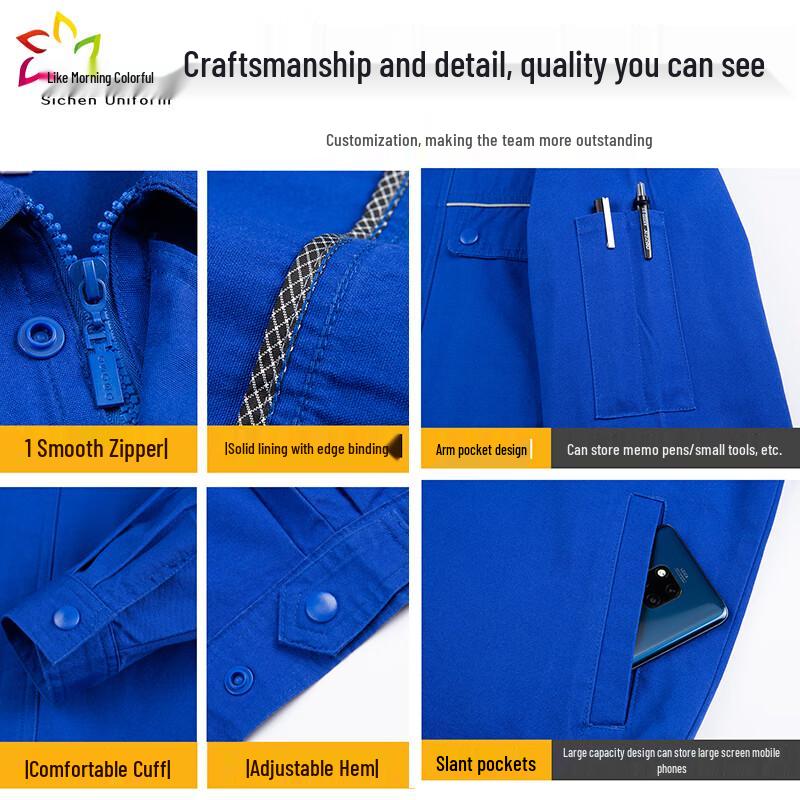 Unisex Pure Cotton Long Sleeve Workwear Set