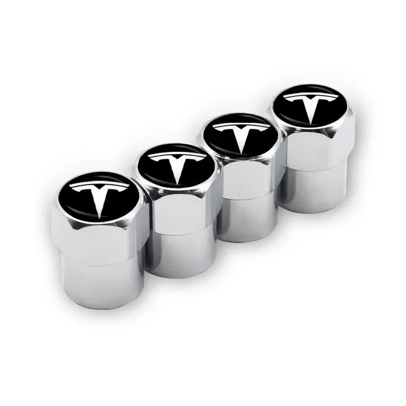 

Car Sticker Tesla 4Pcs Dustproof Caps Car Tire Valve Stem Caps Wheel Tyre Air Caps For Tesla Model 3 Model X Y Style MODEL S ROA