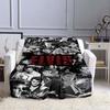 Various Styles of E-Elvis Pattern 3D Printed Rock Singer Sofa Blankets, Suitable for Adult and Children's Bedrooms and Living