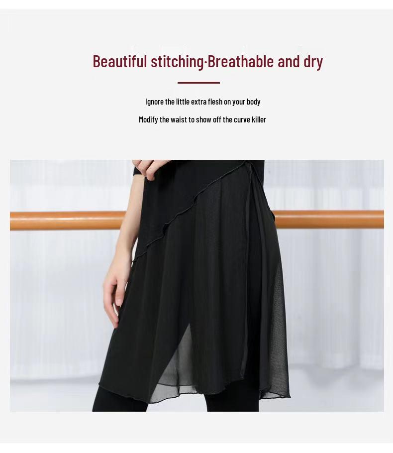 Women's Mid-Length Modal Dance Practice Suit for Modern & Classical Chinese Dance
