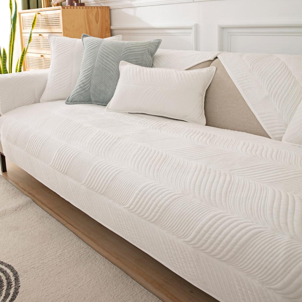 1pc Plush Chenille Sofa Cover - Non-Slip, Soft & Durable Couch Protector  Fits Single To Four-Seater Sofas for Living Room Decor