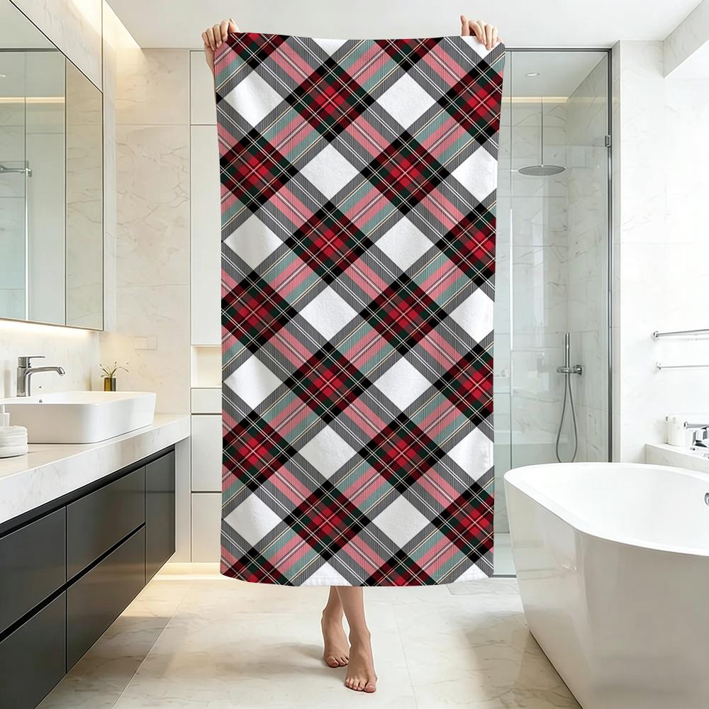 Asciugamano Tartan Qualità Hotel Cinque Stelle Ecologico Ultra Morbido Spesso Asciugamani & Teli da Spiaggia