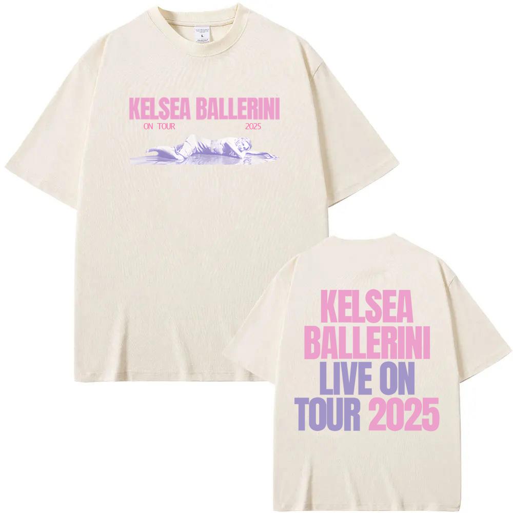 KELSEA BALLERINI LIVE ON TOUR Tee Summer Kelsea Ballerini's Same Style Tee-shirt High Quality Cotton Graphic Printing Camisetas