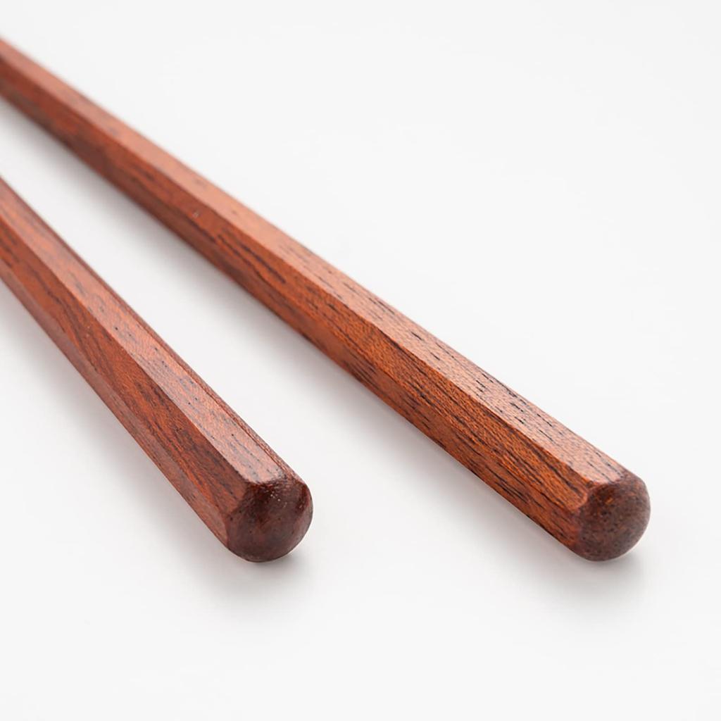 Hashikura Matsukan Natural Ebony Black Made In Black Chopsticks, Couple's Set, High-Quality Wood, 23.5cm & 22cm, Satin, Octagonal, & Brown, Japan,