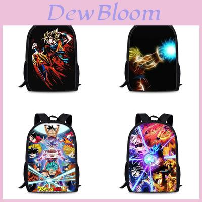 Dragon Ball Goku Printed Nylon Book Backpack For Students And Daily Use
