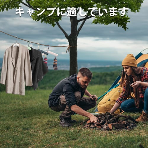 Sazfli Folding Travel Hangers (Set of 4) - Lightweight ABS with Storage Pouch