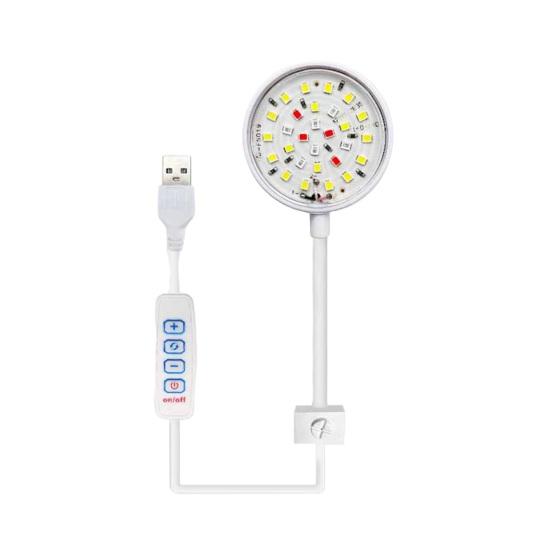 5W/7W Klipová lampa do akvária USB Power LED Full Spectrum Vodotěsné Řasy Okrasné osvětlení Připojení hadice Nastavitelná energeticky úsporná nádrž 360 stupňů