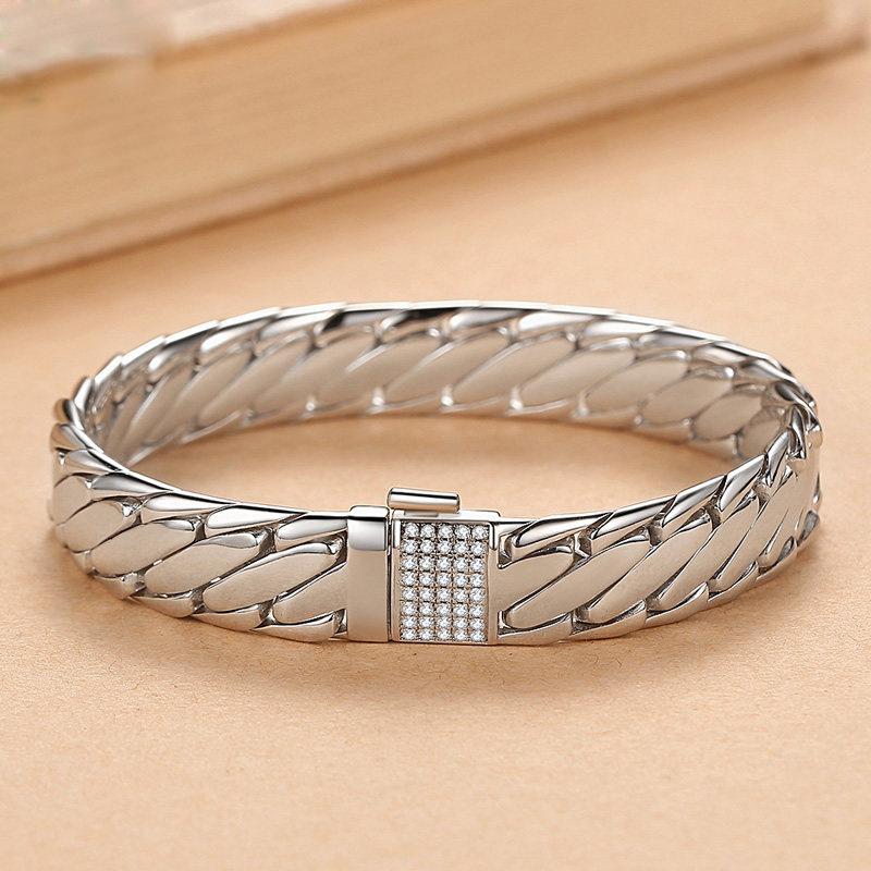 2026 Fashion Zircon Bracelet Men s Trendy High-end Light Luxury Bracelet Gift 18CM