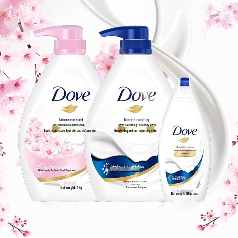 Набор гелей для душа Dove Deeply Nourishing & Cherry Blossom