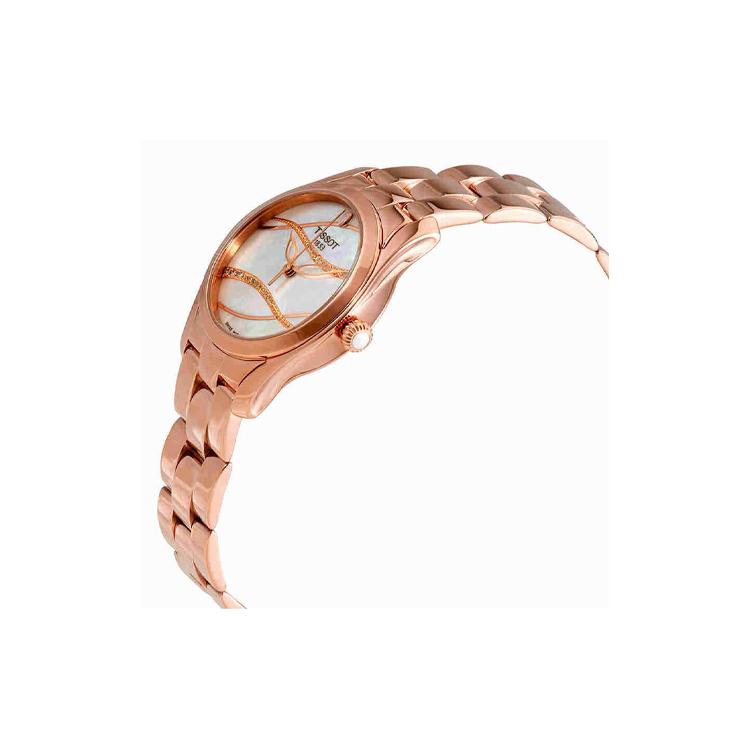 TISSOT Wave Collection Quartz Movement 30m Water Resistance Women's Watch 30mm White Dial T112.210.33.111.00