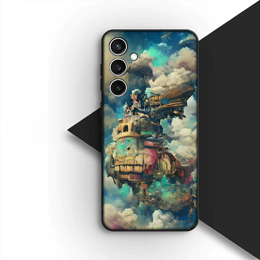 Howls Anime Movings Poster Castles Phone Case for OPPO A80 A18 A16 A40 A17 A15 A38 A78 A79 A54 A57 A12 A60 4G 5G Cover