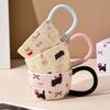 Tazza in Ceramica Gatto Carino Souvenir Tazza da Caffè Regalo di Compleanno per Ragazza Manico Lungo Tazza Bella Uso Domestico