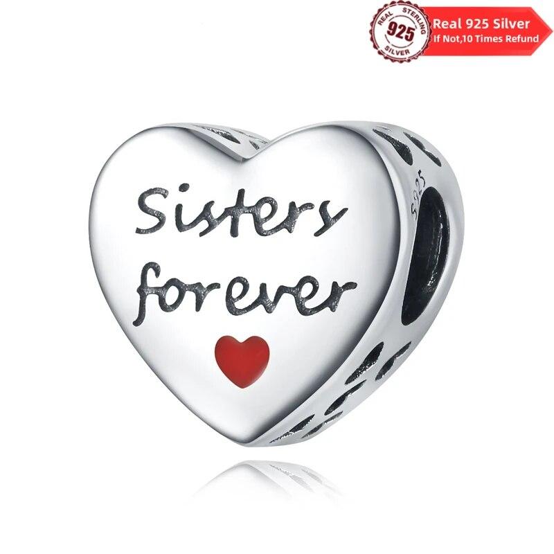 Charms Real Copper Fit Fine Original Bracelet Family Love Friendship Beads Diy Fine Jewelry Gifts Making