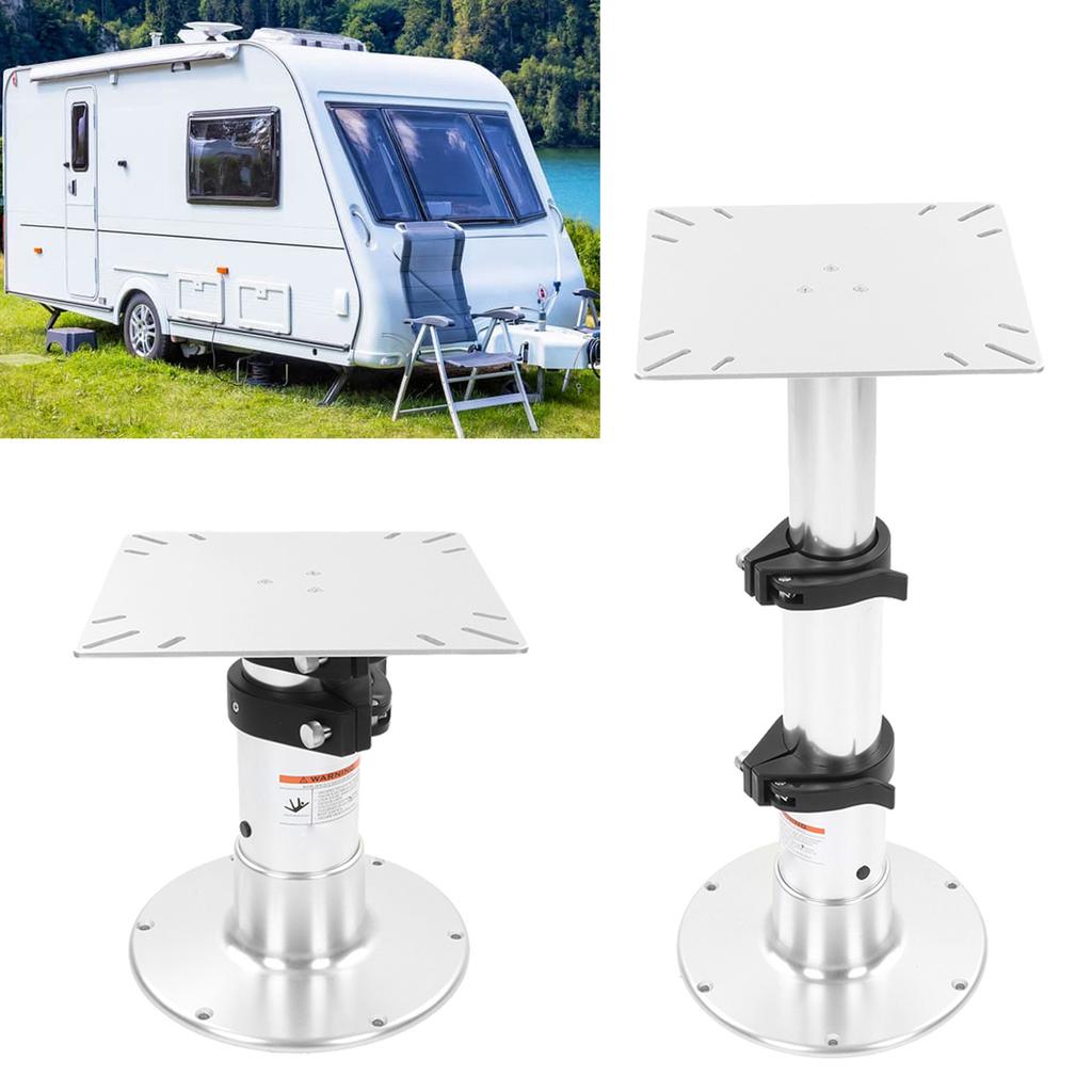 Adjustable Table Pedestal Stand Leg 334mm to 720mm Bright Surface for RV Caravans Boats Yachts Homes