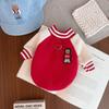 Material Pet Clothing Windproof Design Thick Fabric Dog Clothing Baseball Uniform Style Soft Fleece Cat Clothing Medium Dogs