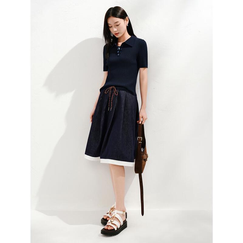 Women's Slim-Fit Polo Knit Short Sleeve Shirt