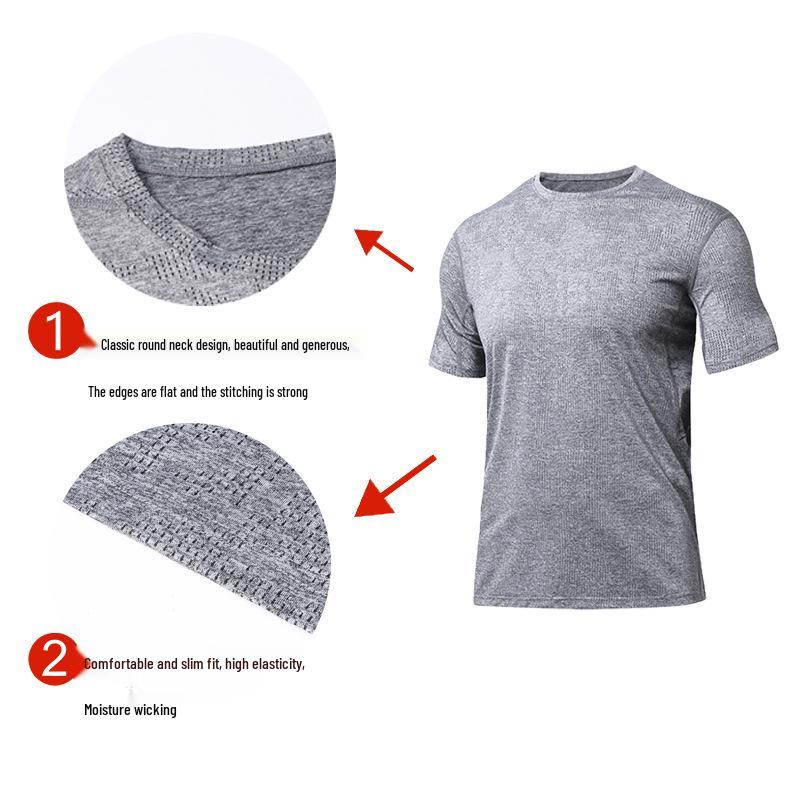 Men's Quick-Dry Loose Fit Outdoor Sports T-Shirt - Breathable Summer Short-Sleeve for Running and Basketball