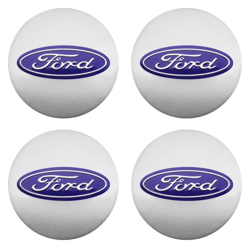 4pc 56+60mm Car Wheel Center Hub Cap Badge Emblem Decal Wheel Sticker For Ford Focus MK2 Fiesta Ranger Mondeo Escort Falcon Flex