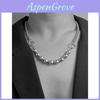 Minimalist Stainless Steel Box Chain Necklace With Pearl Accents For Unisex Wear