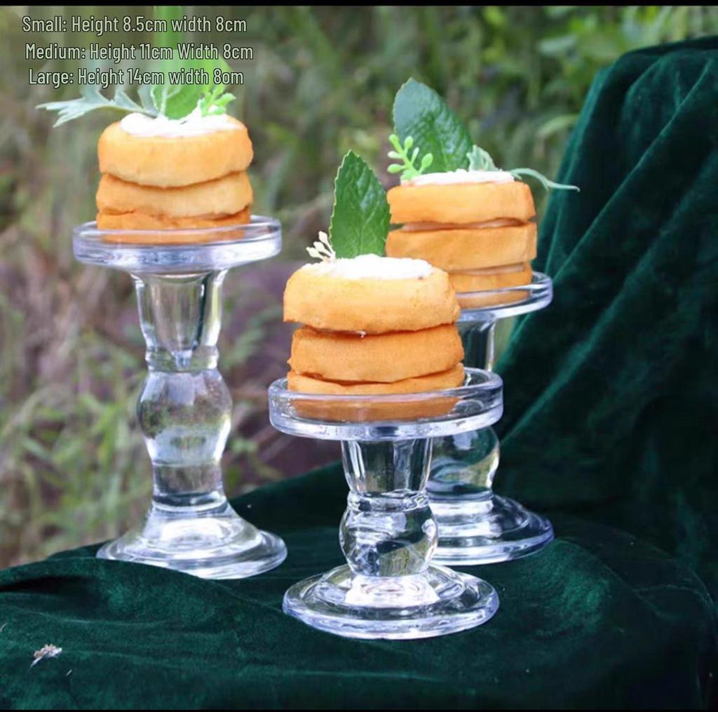 Blue Acrylic Dessert Table Display Stand for Tea Break & Birthday Ornaments