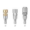 Stainless Steel 1/4Inch Quick Connect Coupling Adjustable Adapter for High Pressure Cleaners Durable & Easy To Install