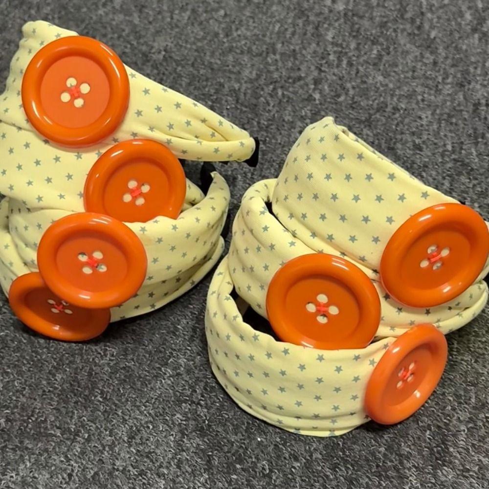 Large Button Button Hairband Colorful Polka Dot Headband New Star Hairband