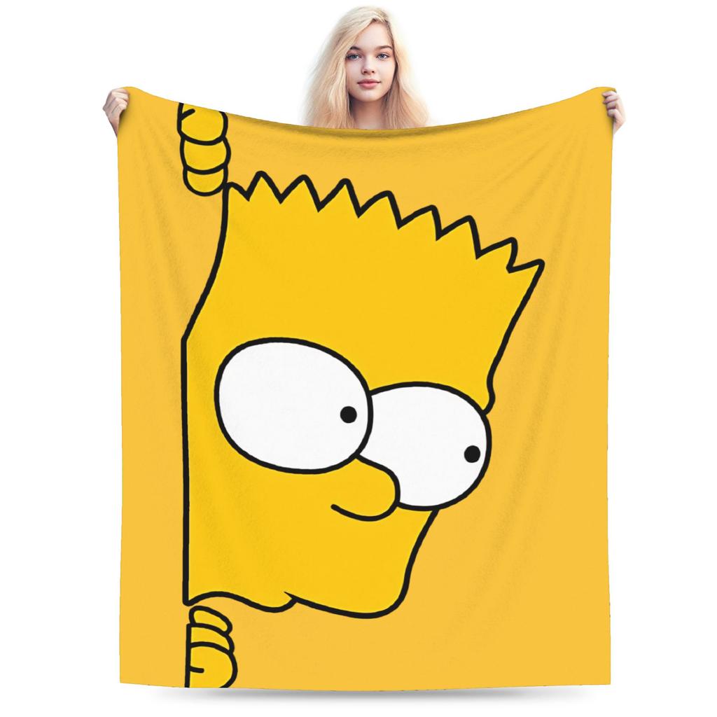 The Simpsonseds Face Throw Blanket for Couch Soft Cozy Plush Blanket 50x60 Inch Multiple Sizes Bedspreads for All Seasons