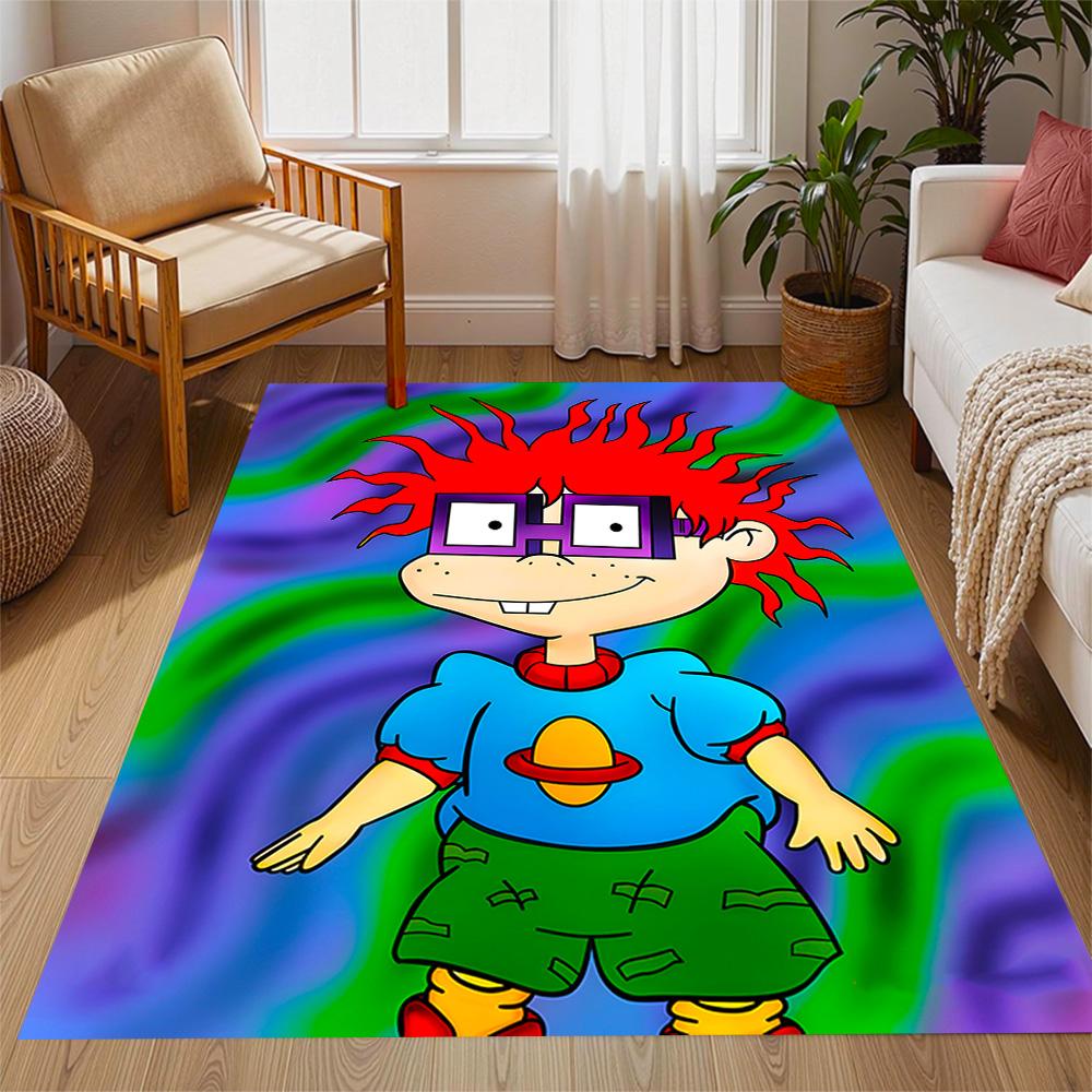 Rugrats: Playtime Chaos Themed Anti-Slip Rugs - Polyester Home Decor, Suitable for Bedrooms, Living Rooms, Doorways, Studios, and Decorations