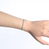 Adjustable Titanium Double Buckle Zircon Bracelet – Stainless Steel Simple Tennis Chain Fashion Accessory