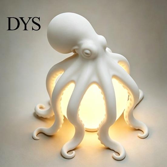 Dimmable Bedside Nightlight 3D Printed Octopus Night Light, Creative Table Lamp with Remote Control, 7 Color RGB Gradient Sleep LED for Kids Bedroom &