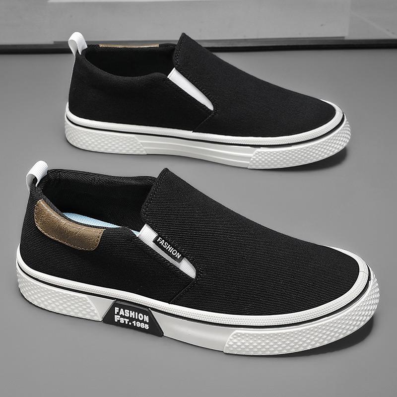 Men's Summer Lightweight Breathable Slip-On Casual Canvas Shoes, Soft-Soled Comfortable Footwear.
