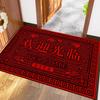 Paillasson Festif Rouge Style Chinois - Tapis d'Entrée Anti-Salissures pour le Nouvel An