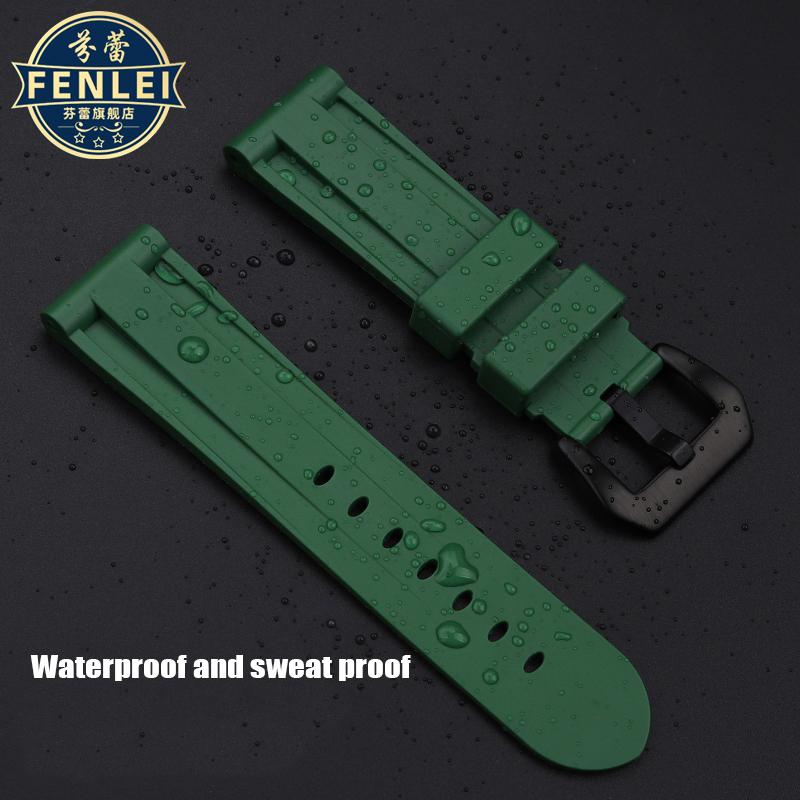 Für Panerai Lumino PAM01312 PAM441 359 111 Armband Dickes Meer Wasserdicht Herren Silikon Uhrenarmband 22 24mm 26mm Gummi Uhrenarmband