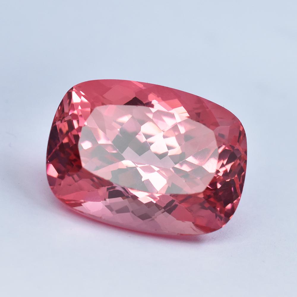 Natural Padparadscha Sapphire Cushion 39 Ct Rare Certified Loose Gemstone