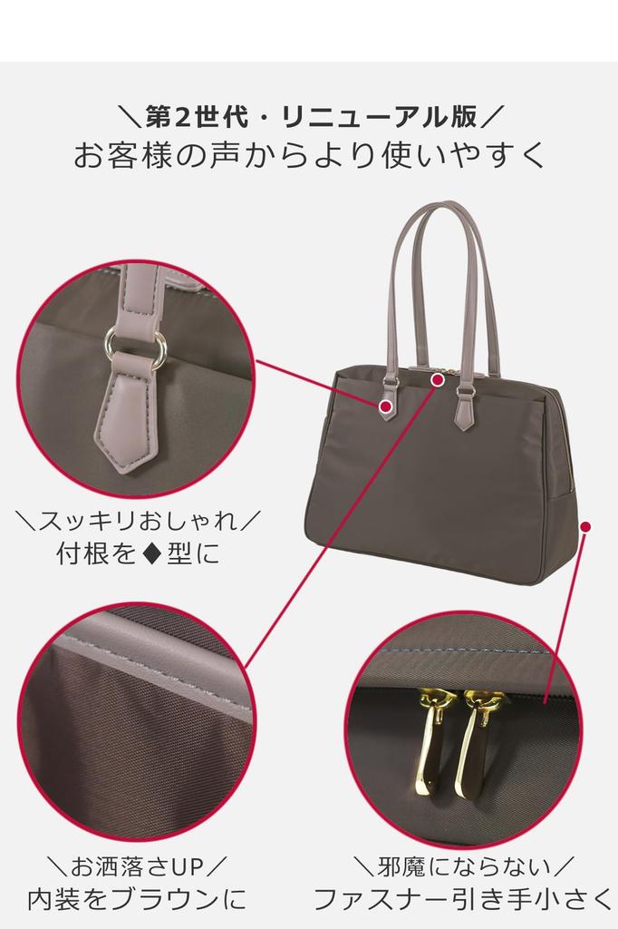 Memezawa Bags: Elegant Nylon Tote Bag for Women, Lightweight, Shoulder Bag, Computer Bag, Stylish Business Tote Bag for Adults, Commuting, Sales, A4