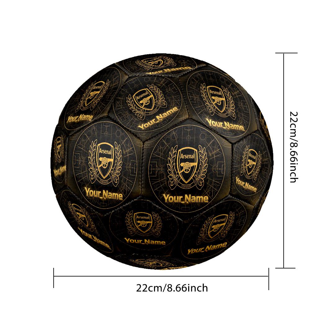 Size 5 Football Custom Name Text, Outdoor Training Soccer BallArsenal FC
