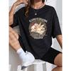 Women T Shirt White Reading Is Dreaming With Your Eyes Open Book Floral Design For Casual Wear And Book Lovers
