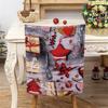Christmas Dinner Table Decoration Restaurant Chair Cover 2024 New Year Decor Chair Back Covers Christmas Decoration