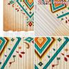 2D FLAT PRINTING 2pcs Curtains (Without Rod) Geometric Colorful Symmetry Print Popular Curtains Durable 100% Polyester Fabric