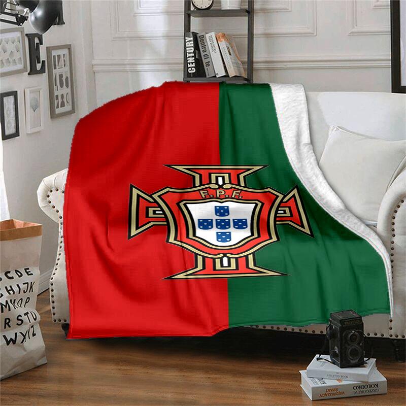 Portugal flag Flannel Blanket Soft All-Season Throw, Design for Camping, Car Travel, Hiking Sofa, Bed, Office Perfect Gift for Parties