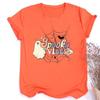 Retro Halloween Spooky Vibes Shirt Funny Halloween Unisex Short Sleeve Shirts Spooky Season TShirts Ghost Unisex Tee Clothes
