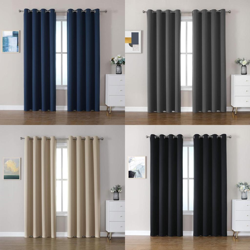 Modern Minimalist Polyester Blackout Curtains For Bedroom And Living Room With High Light Blocking For Home Decor