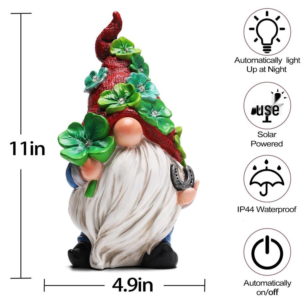 Solar Resin Elves: Garden Gnome Ornaments & Decorations