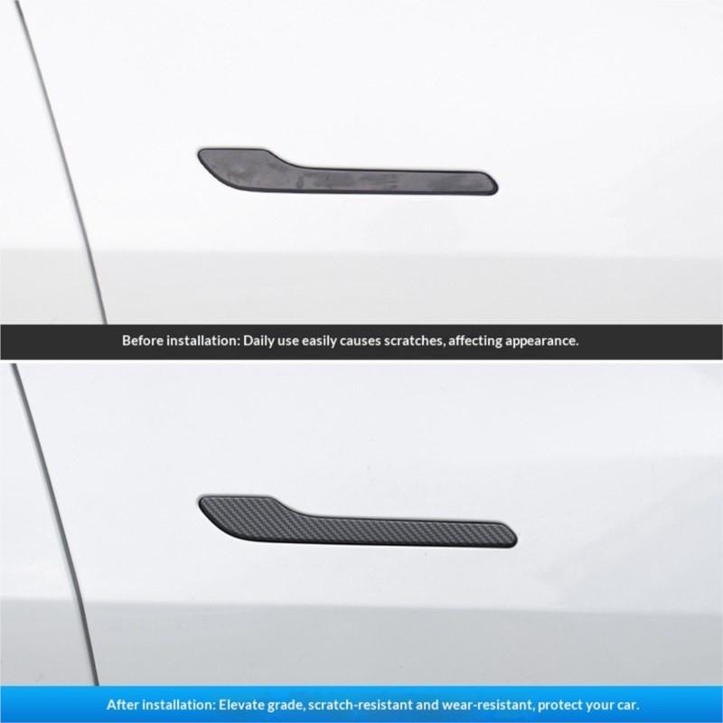For Tesla Model 3 Y YL Highland Juniper Car Interior Door Switch Button Trim Sticker Door Handle Protector Wrap Cover Accessorie Interior Mirrors 6