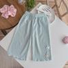 Baby Girl's Summer Mosquito Proof Pants Thin and Shaking Pants Loose and Nine Tenths