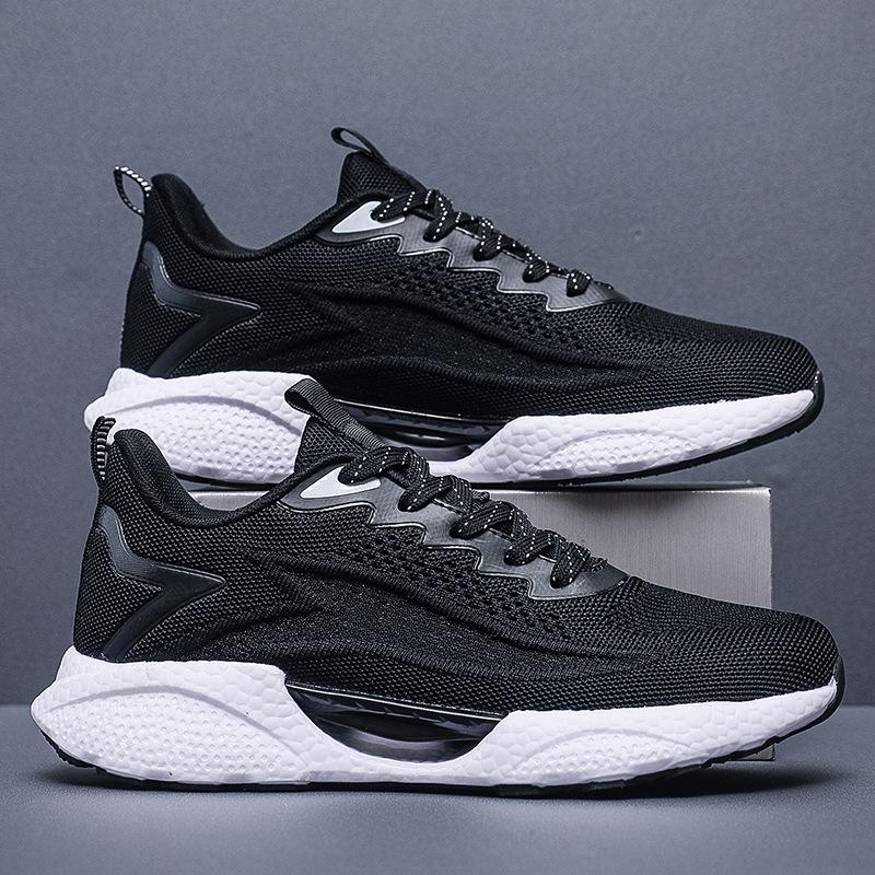 New Men's Shoes Spring and Autumn Sports Shoes Men's Soft-soled Running Shoes Popcorn Ultra-light Large-size Casual Shoes Men's