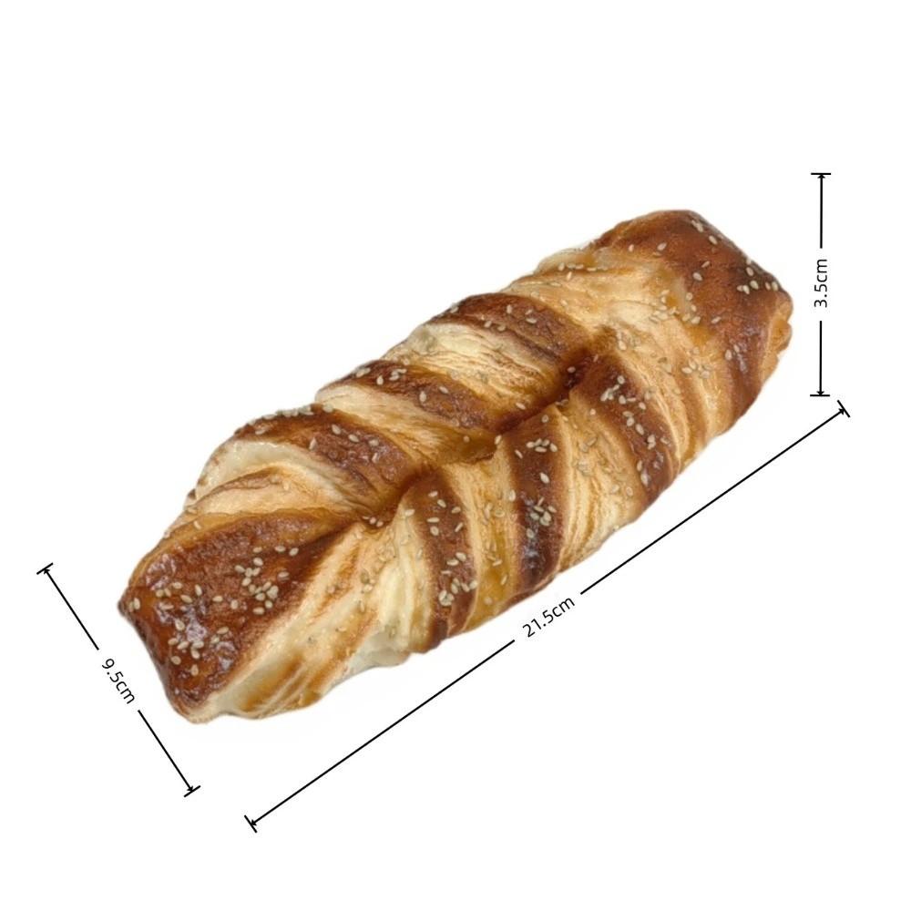 Soft PU Faux Bread Realistic Interesting Imitation French Bread Non-Toxic Decorative Artificial Lye Bread Window Display
