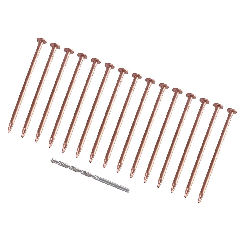 15Pcs Purely Copper Nails Replacement Stump Removal Spikes Hardware Nails for Killing Trees Removing Stumps Copper Nails